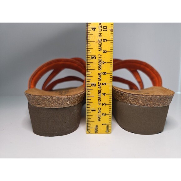 Naot Cork Footbed Slides With Orange, Red & Prple Straps Sz 8 NWOT Comfy - Picture 4 of 6